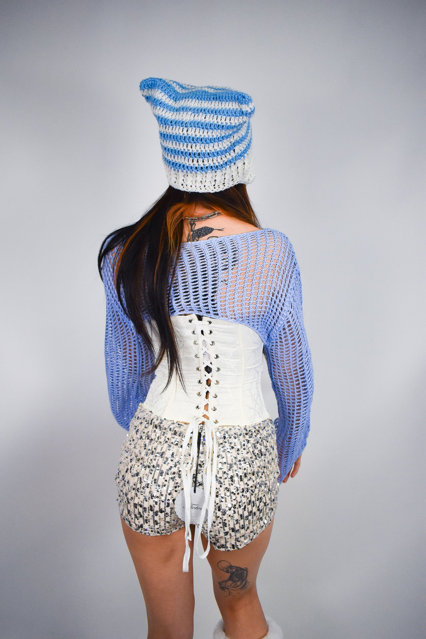 Baby Blue Crochet Shrug