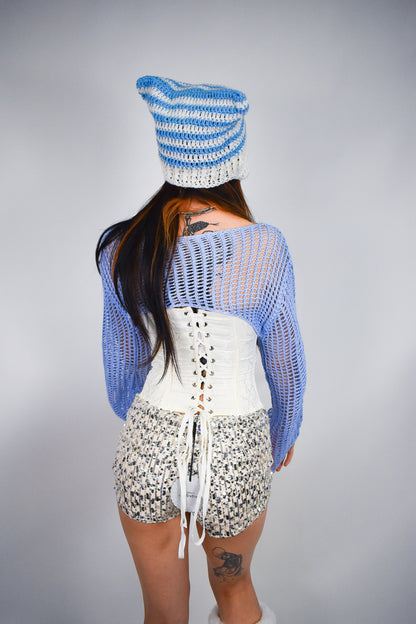 Baby Blue Crochet Shrug