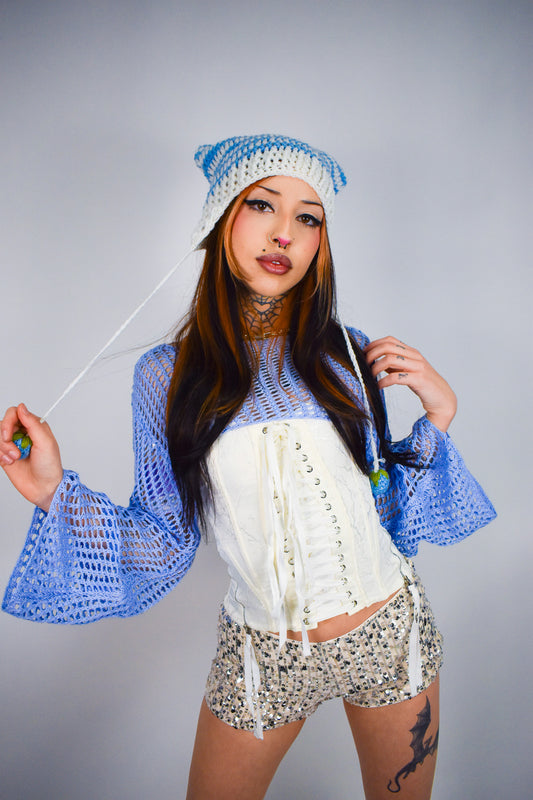 Baby Blue Crochet Shrug