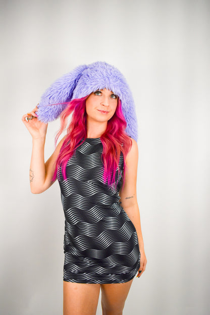 Fuzzy Bunny Hat Purple