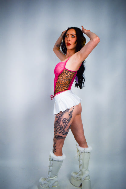 Pink Cheeta Girl Set