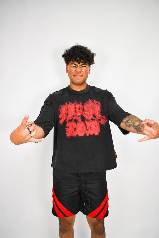 Wake Up Red Crop Shirt
