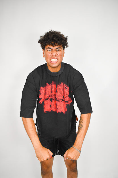 Wake Up Red Crop Shirt