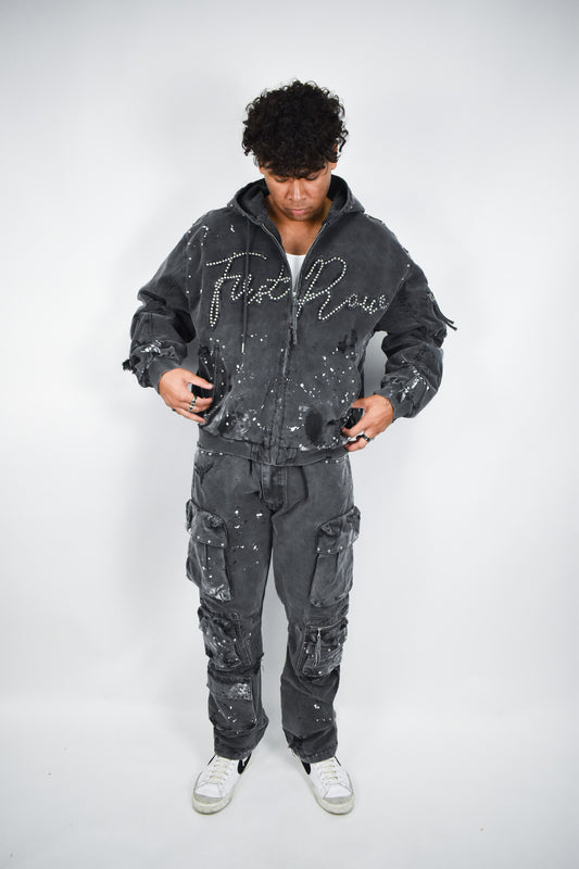 Coal Stud Zip Up Hoodie