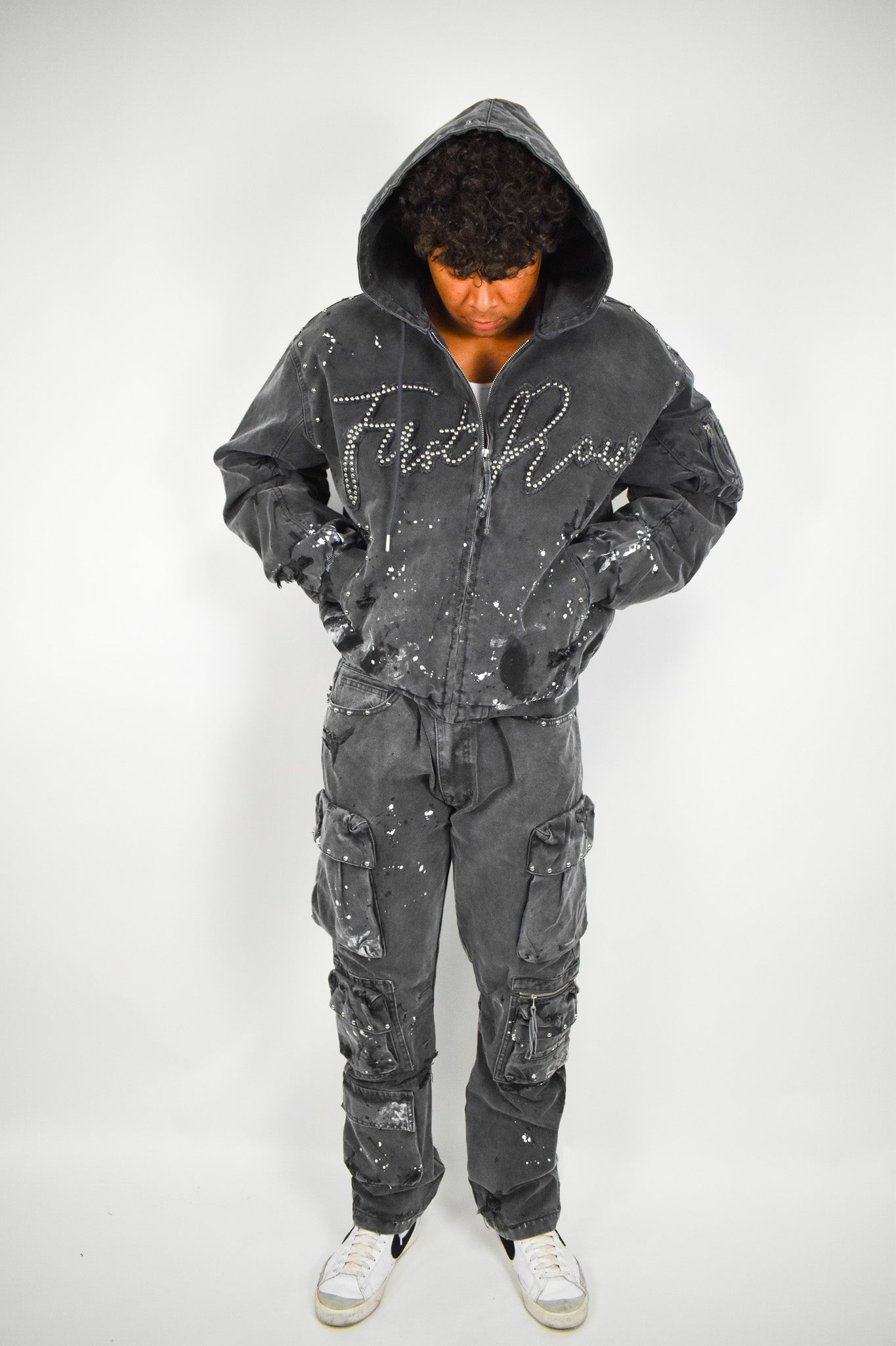 Coal Stud Zip Up Hoodie