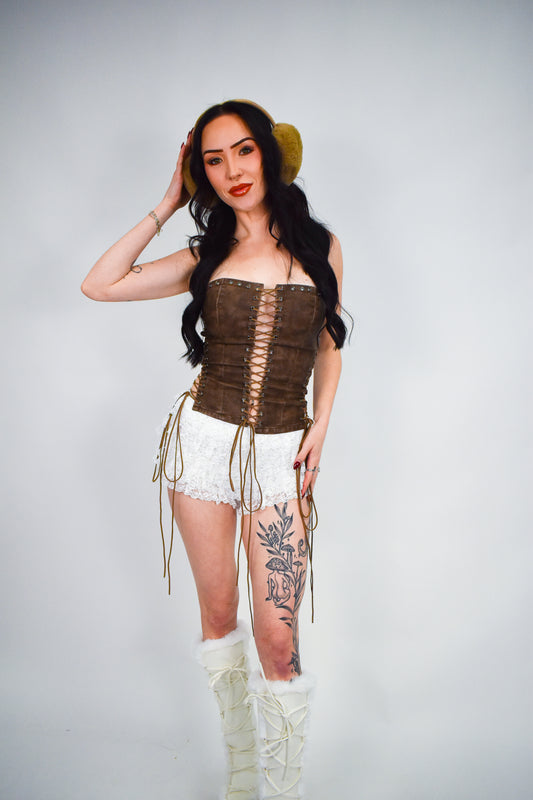 Outride Brown Corset Top