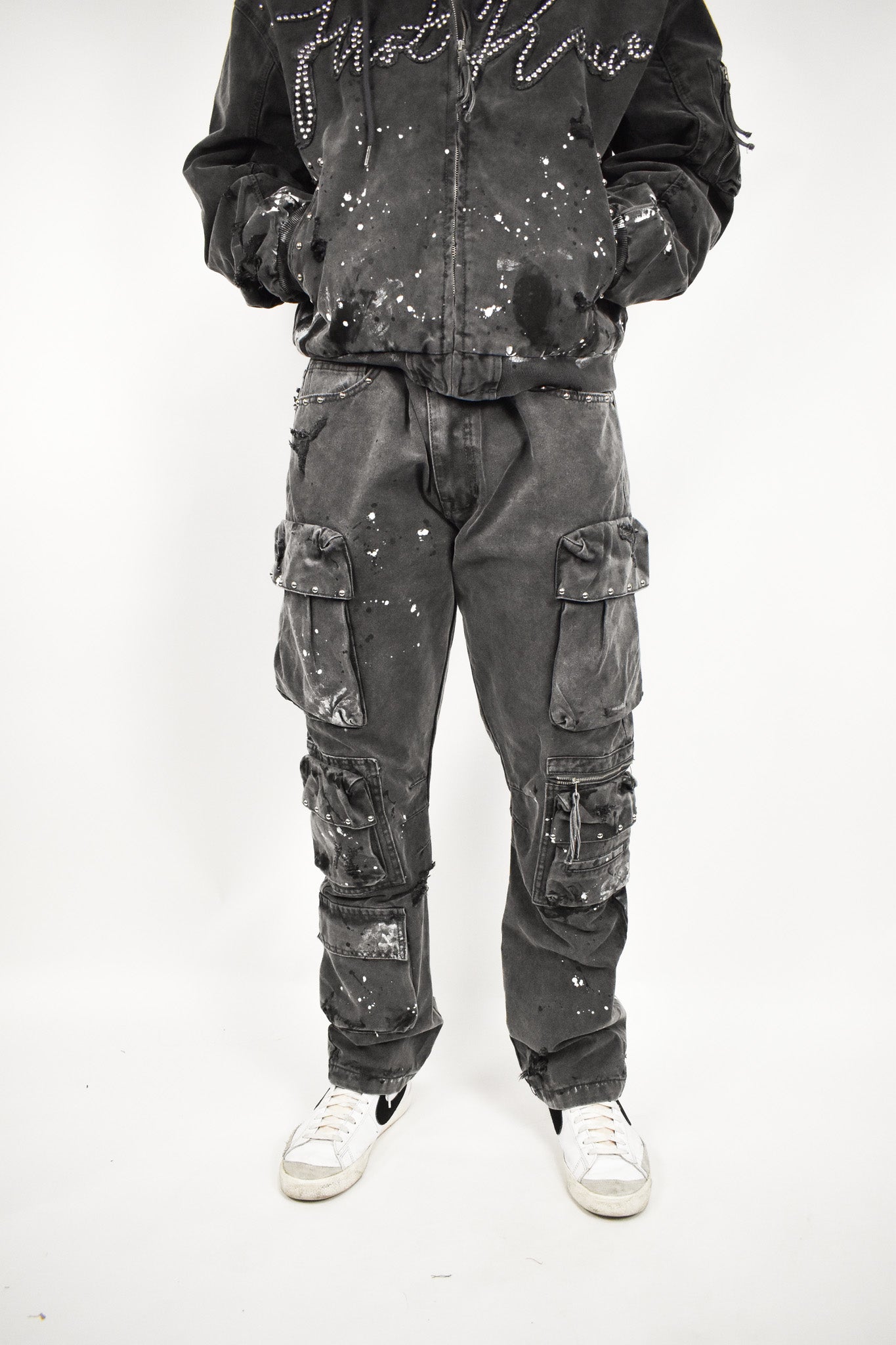 Coal Stud Cargo Pants