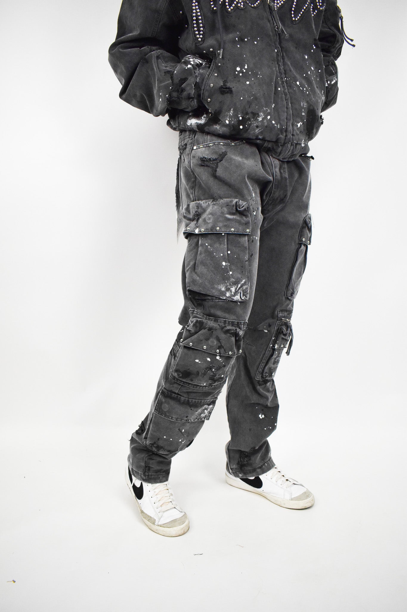 Coal Stud Cargo Pants