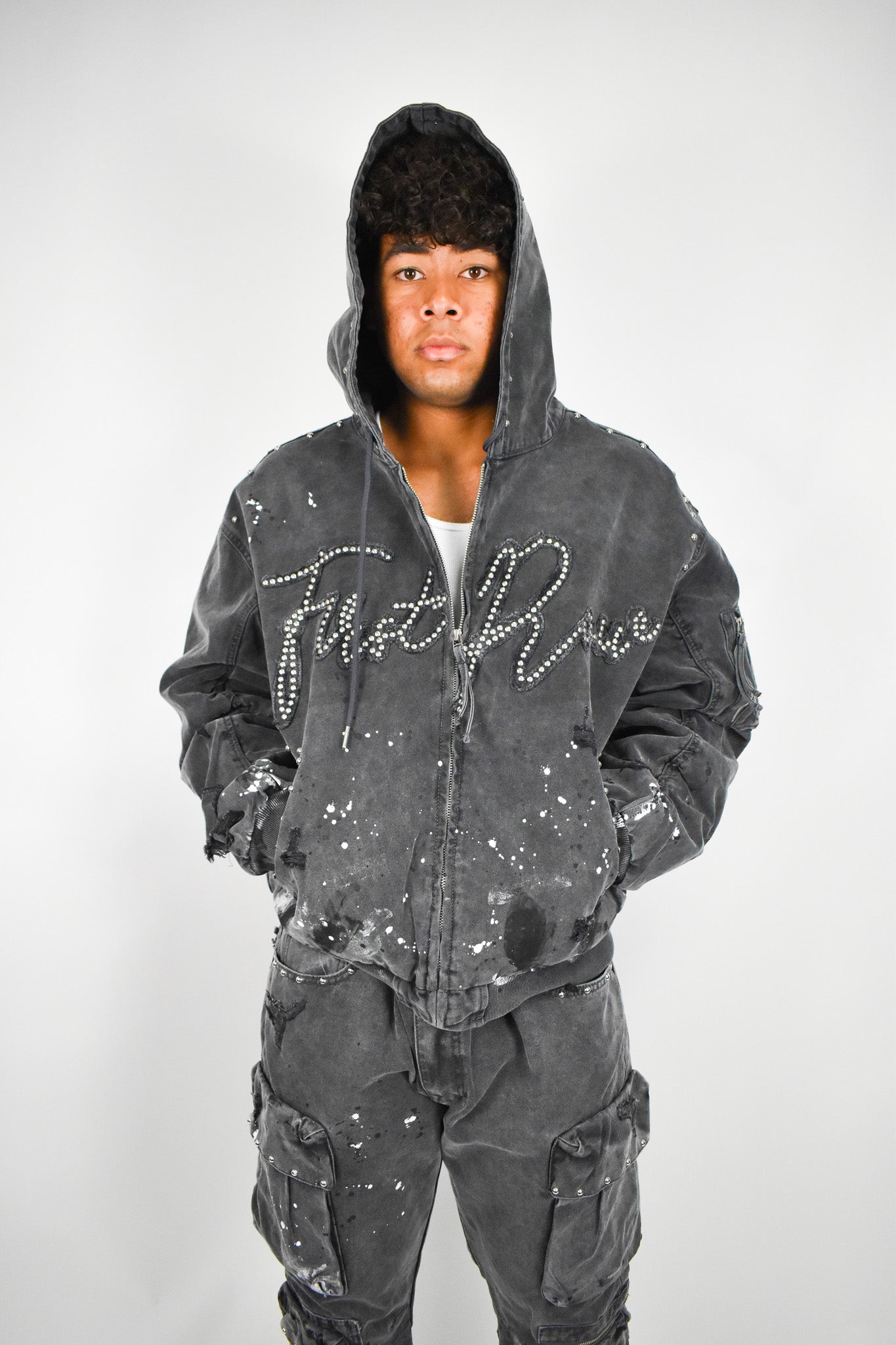 Coal Stud Zip Up Hoodie