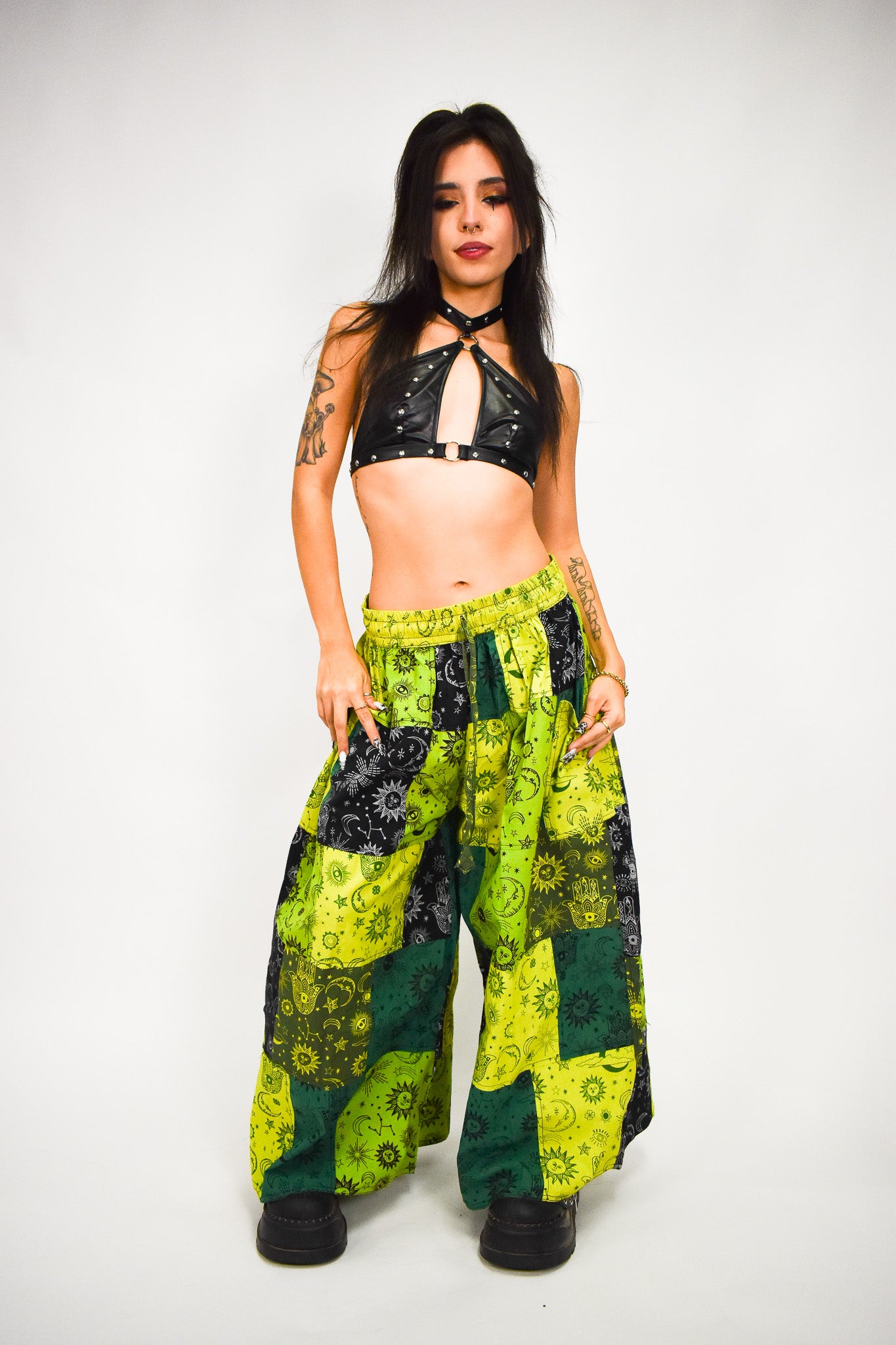 Celestial  Green Handmade Flow Pants