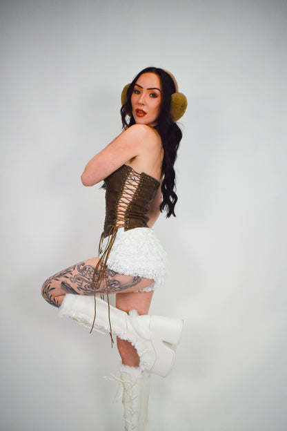 Outride Brown Corset Top