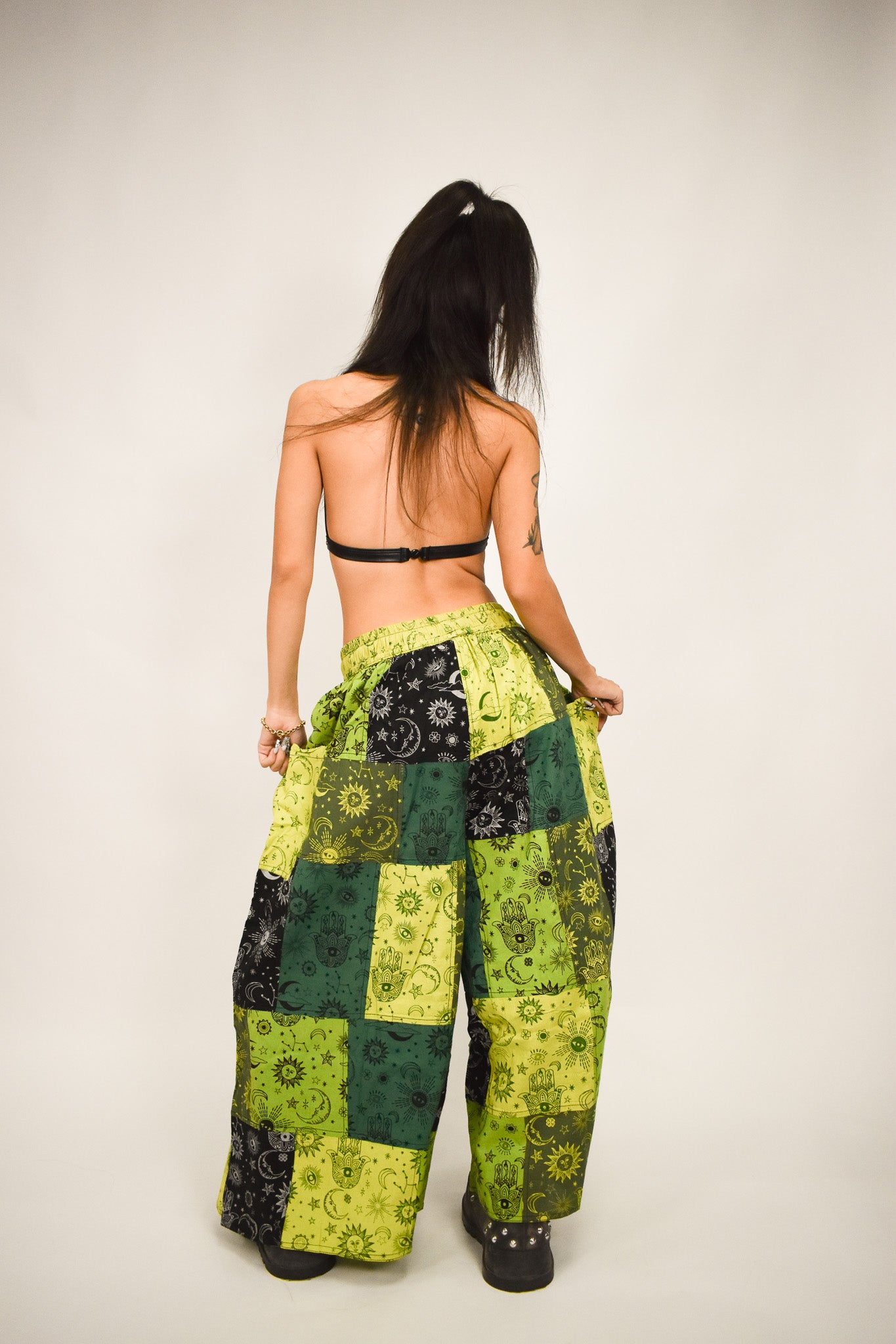 Celestial  Green Handmade Flow Pants