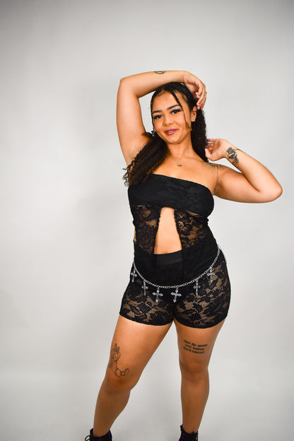 Queen Lace Mini Shorts