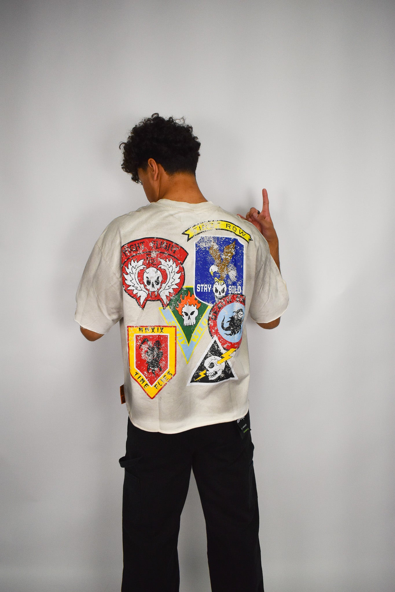 Stamp All Over Crop Shirt