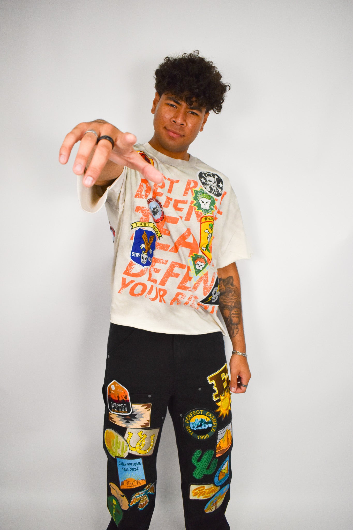 Stamp All Over Crop Shirt