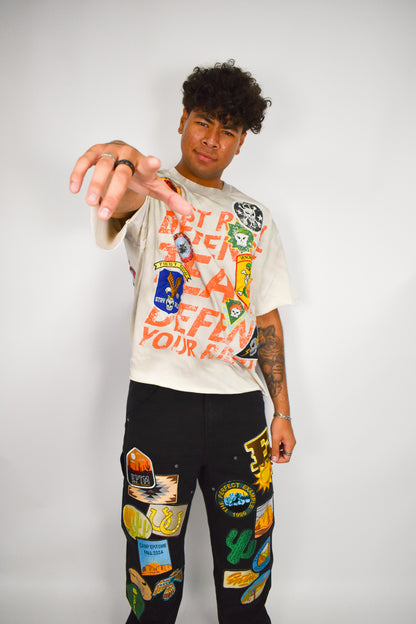 Stamp All Over Crop Shirt