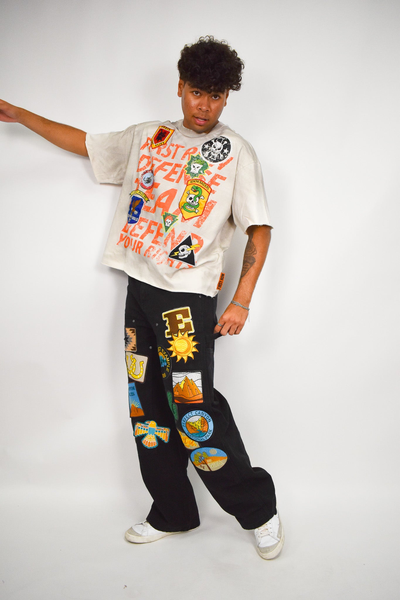 Stamp All Over Crop Shirt