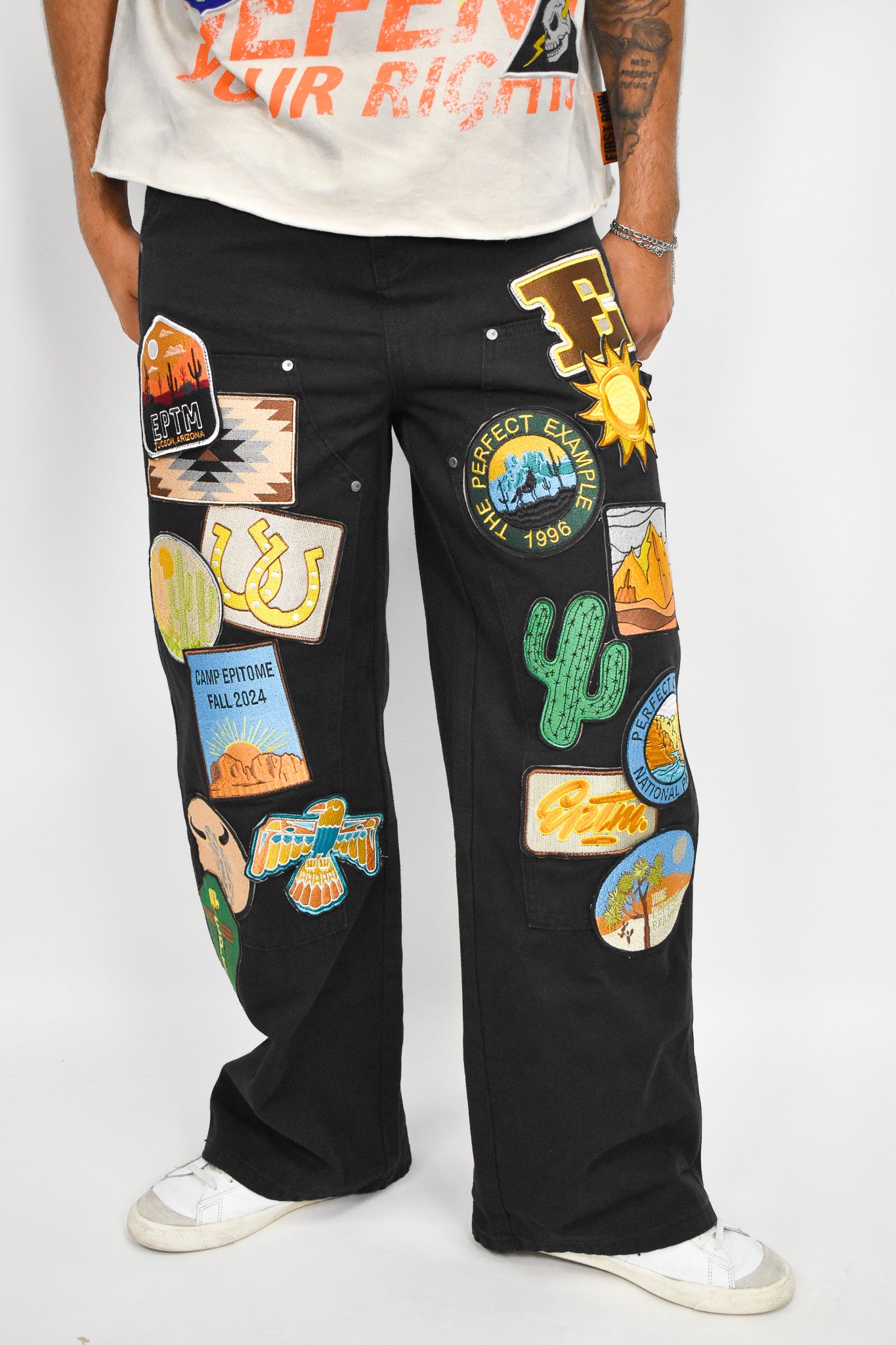 Patch All Over Pants