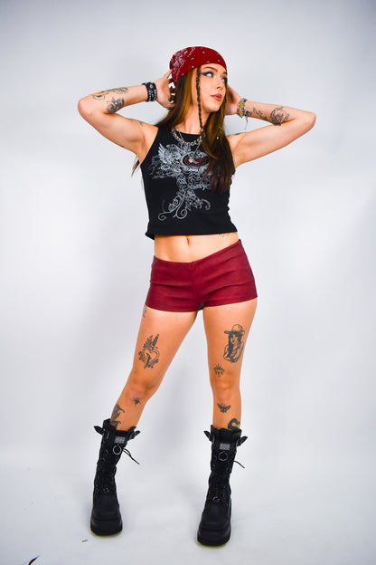 Deadline Red Micro Shorts