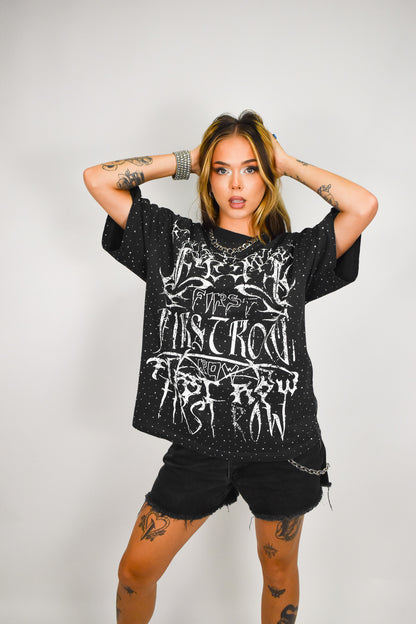 Y2K tribal Stud Gray Shirt