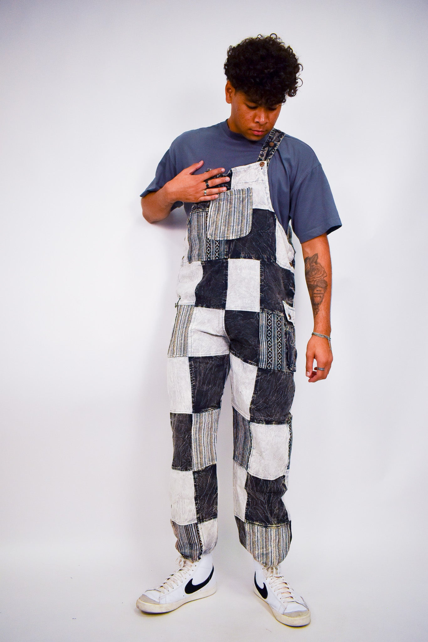 B&W Block Flow Overalls