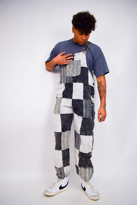 B&W Block Flow Overalls