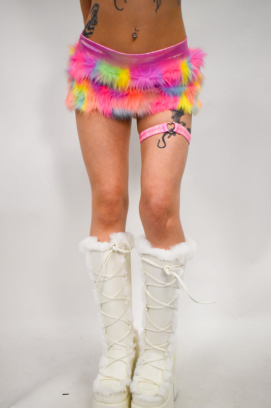 Pink Rainbow Heart Garter