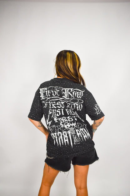 Y2K tribal Stud Gray Shirt