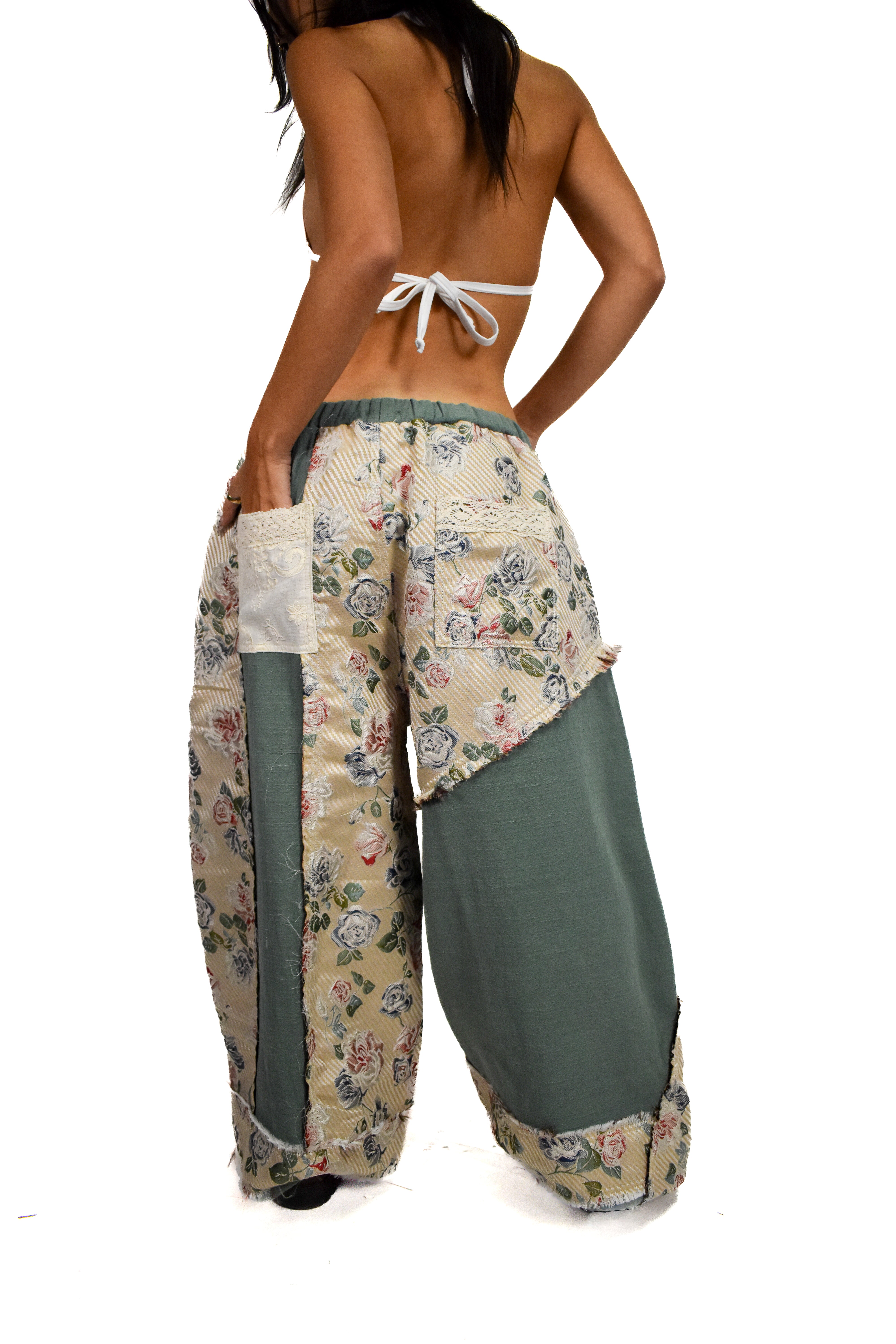 Seafoam Patchwork Flow Pants – Rave Camp