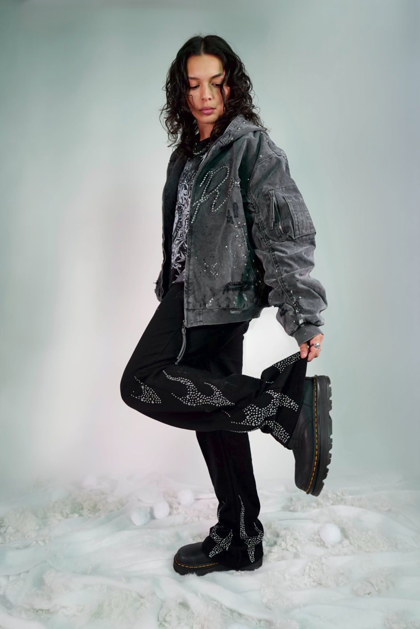 Metal Flame Sweat Pants